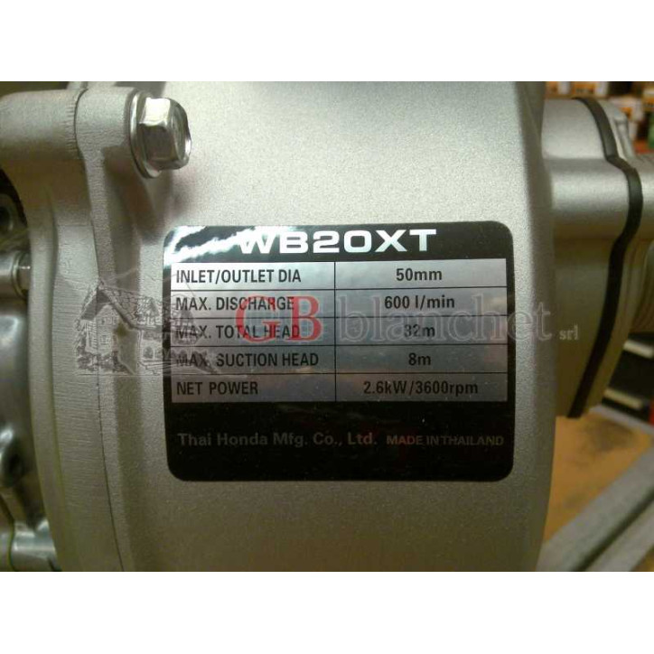 Motopompa Honda WB20XT4 DR X R280K Per acque chiare NEW MODEL Motopompa Honda WB20XT4 DR X R280K Per acque chiare NEW MODEL