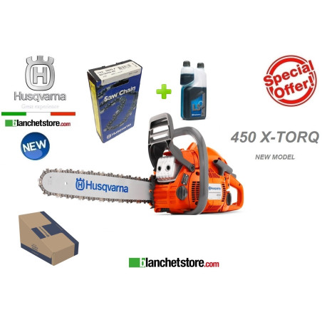 Chainsaw Husqvarna 450II xTorq  with guide 18"40cm+oil+chaine
