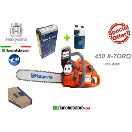 tronconneuse Husqvarna 450II xTorq avec guide 18"/40 + chaine+h