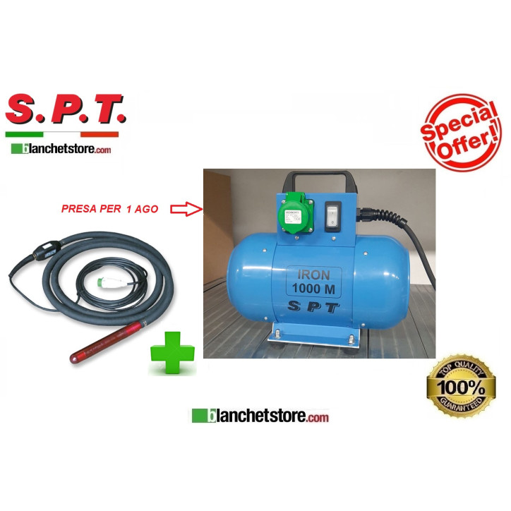 VIBRATORE PER CALCESTRUZZO D.50 + CONVERTITORE SPT IRON1000M VIBRATORE PER CALCESTRUZZO D.50 + CONVERTITORE SPT IRON1000M