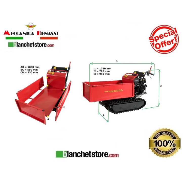 Wheelbarrow MECCANICA BENASSI MB5000 500 KG Hydraulic Overt. Wheelbarrow MECCANICA BENASSI MB5000 500 KG Hydraulic Overt.
