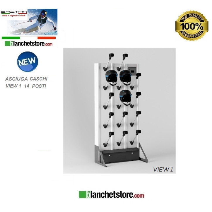 Asciuga caschi 14 posti View 1 a parete con timerTimer 220 Volt Asciuga caschi 14 posti View 1 a parete con timerTimer 220 Volt
