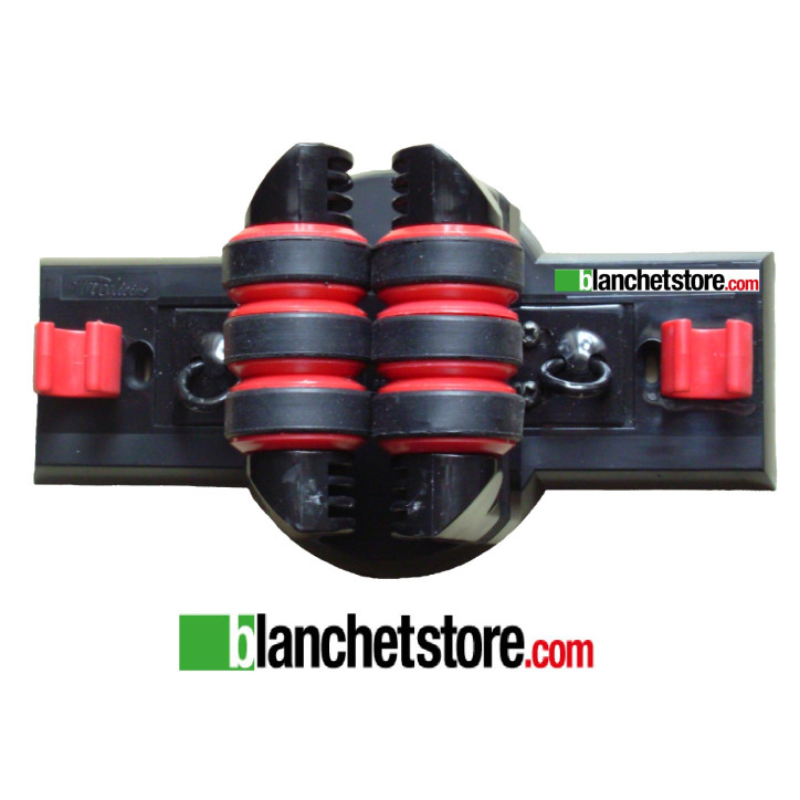 Accroche Skis et batons mur Tredicino sur rouleaux ROUGE Accroche Skis et batons mur Tredicino sur rouleaux ROUGE