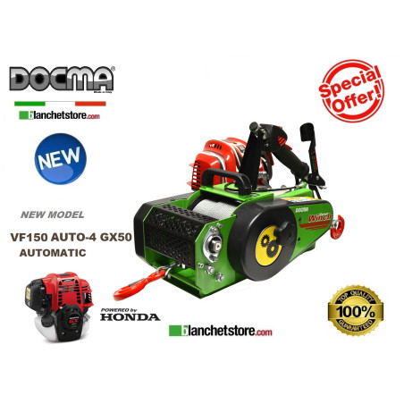 Forest Winch Docma VF150 AUTO-4 Honda GX 50 Automatic Complete with STEEL rope (31022) d.5 x 80 Mt 980009