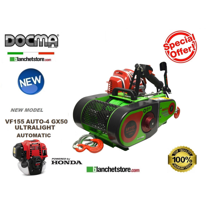 Treuil Forestal Forest Winch Docma VF155-AUTO-4 GX + cable d.5 x 80Mt 980010 Treuil Forestal Forest Winch Docma VF155-AUTO-4 GX + cable d.5 x 80Mt 980010