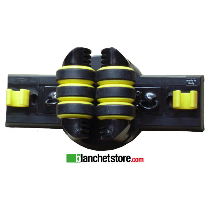 Hang skis and poles wall Tredicino on rolls Yellow Hang skis and poles wall Tredicino on rolls Yellow