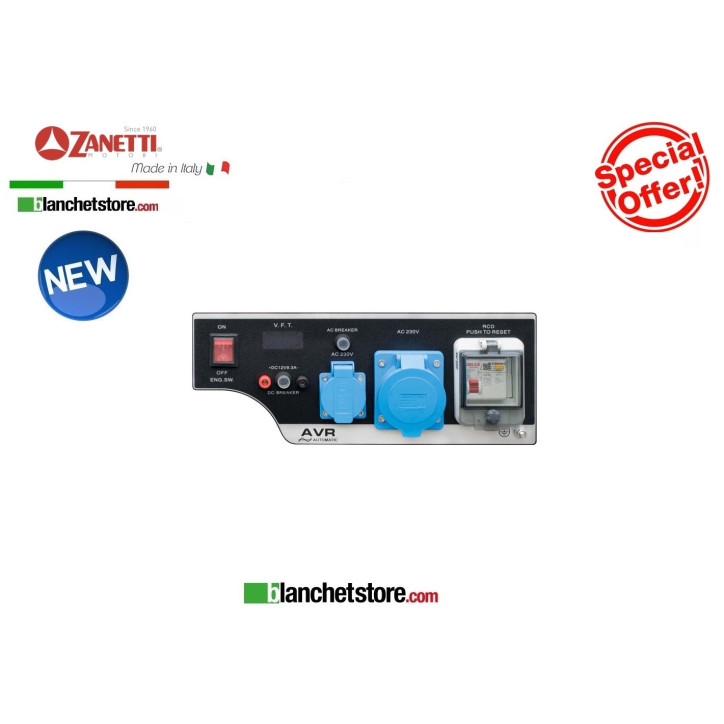 Generatore Zanetti ZBG 4500B C con AVR 220Volt 4,4kW Generatore Zanetti ZBG 4500B C con AVR 220Volt 4,4kW