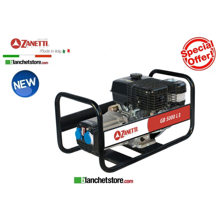 Generatore Zanetti GB 5000 LE Bnenzina 220Volt 5,0kW