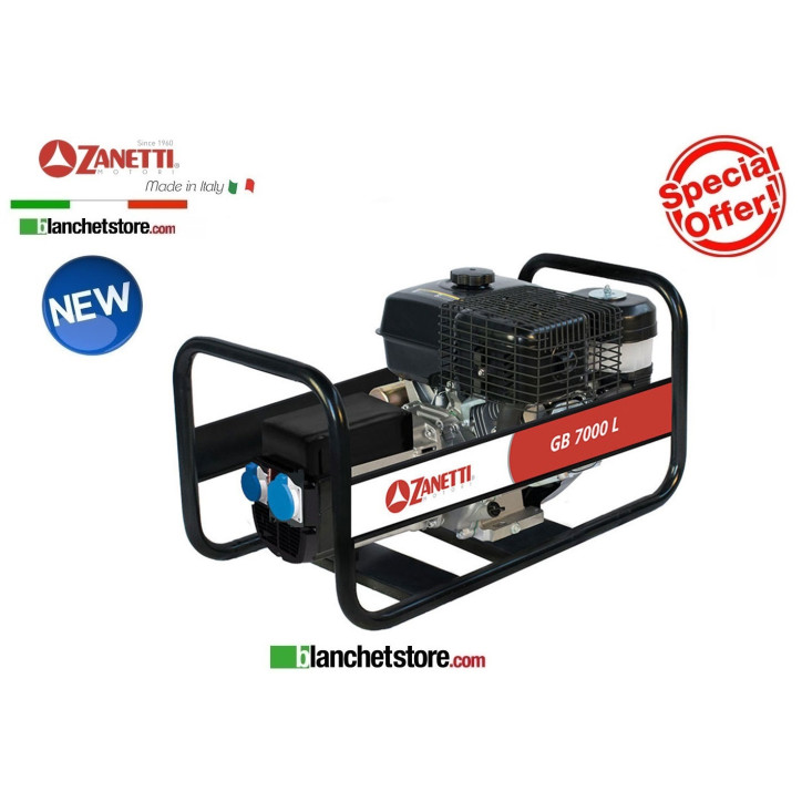 Generatore Zanetti GB 7000 L Bnenzina 220Volt 7,0kW