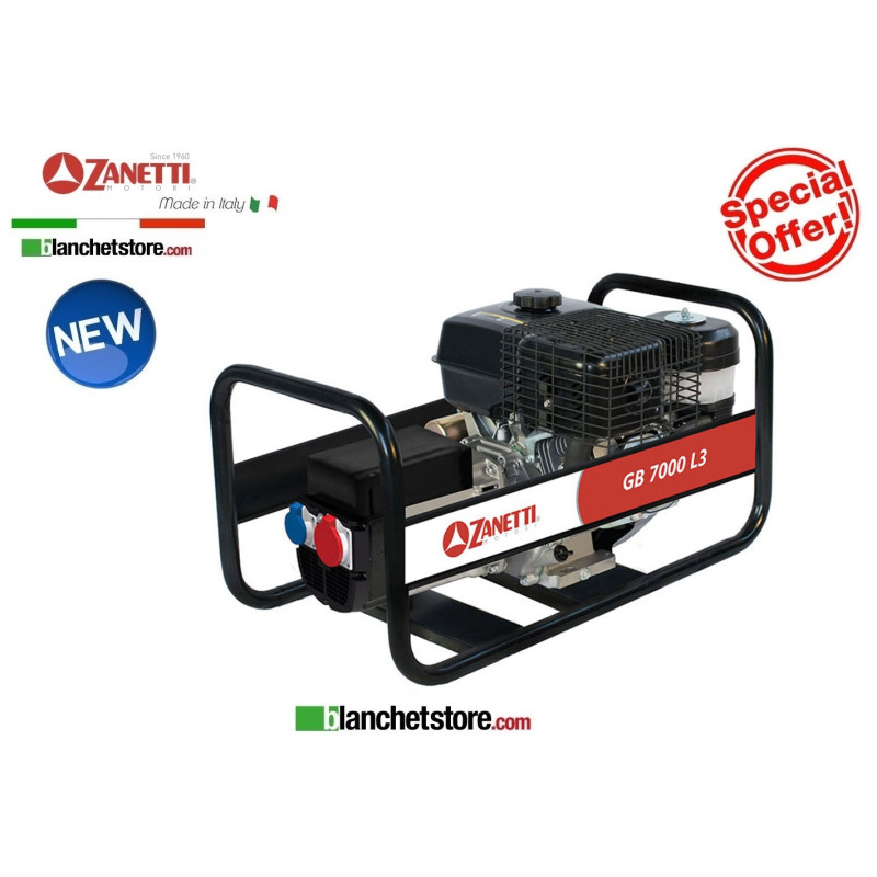 Generatore Zanetti GB 7000 L3 Bnenzina 220/380Volt 7,0kW