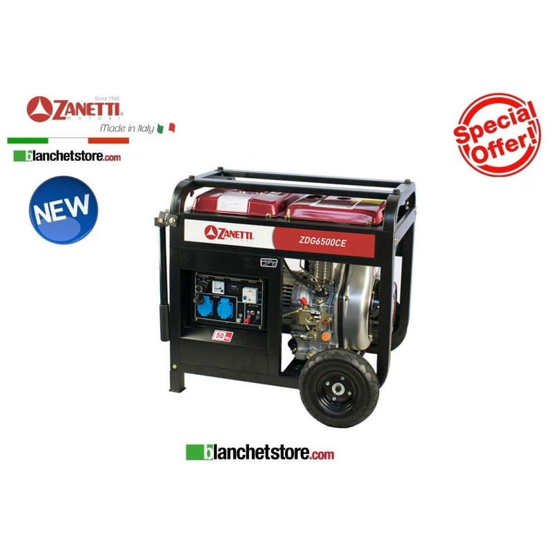 Generatore Zanetti ZDG 6503 CEV Diesel 220/380Volt 4,5kW A.E.