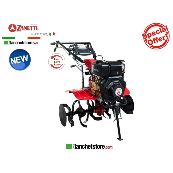 Motozappa Zanetti ZDT 60.21 SC DIESEL 247cc Cambio 2+1 5,0HP Completa di frese 90 cm