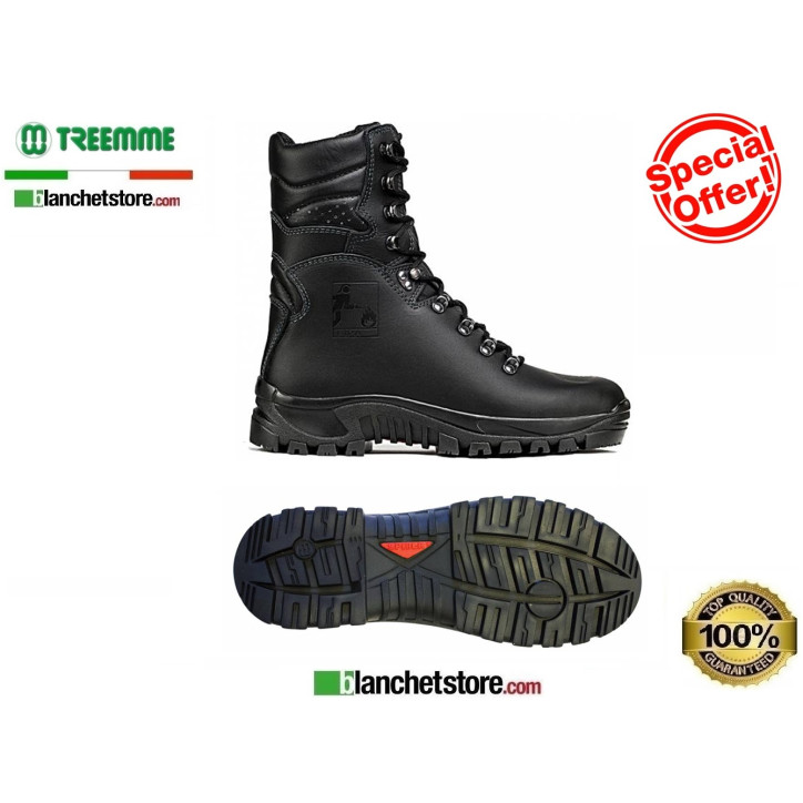 Botte de feu en cuir Overfire Treemme 91607 N.45 Noire