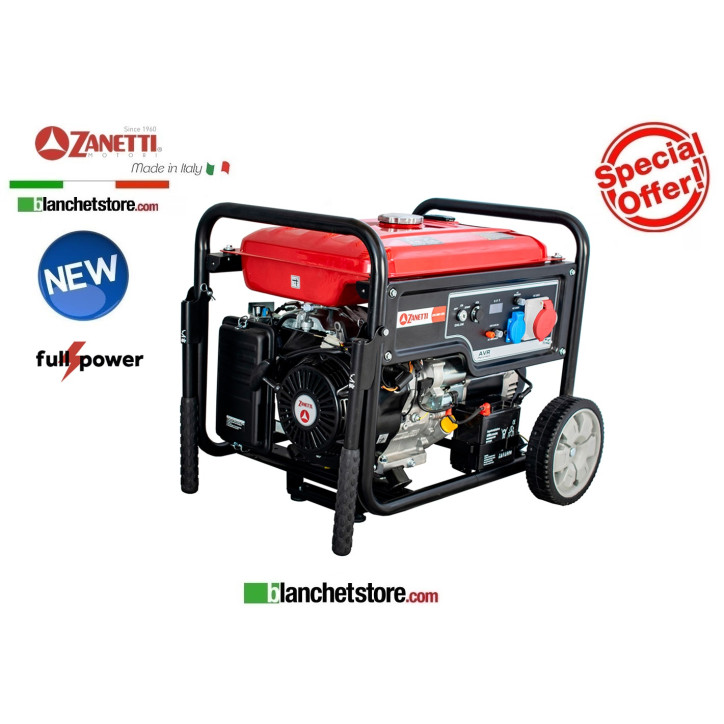 Power generator Zanetti ZBG 8503 CEA Gasoline 220/380Volt 6,5Kw Power generator Zanetti ZBG 8503 CEA Gasoline 220/380Volt 6,5Kw