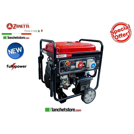 Generatore Zanetti ZBG 12003 CEA Benzina 220/380Volt 12,5kW AVR