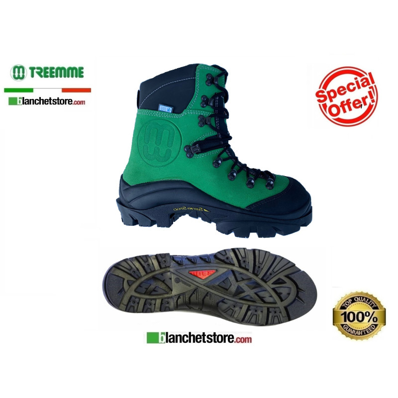 Stivale boscaiolo antitaglio in pelle acquastop 91213 N.47 Green