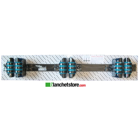 Accroche Skis et batons mur  Tredicino sur rouleaux BLEU 3 place