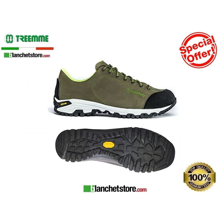 Treemme 1479 N.41 leather low shoe with Green toe cap