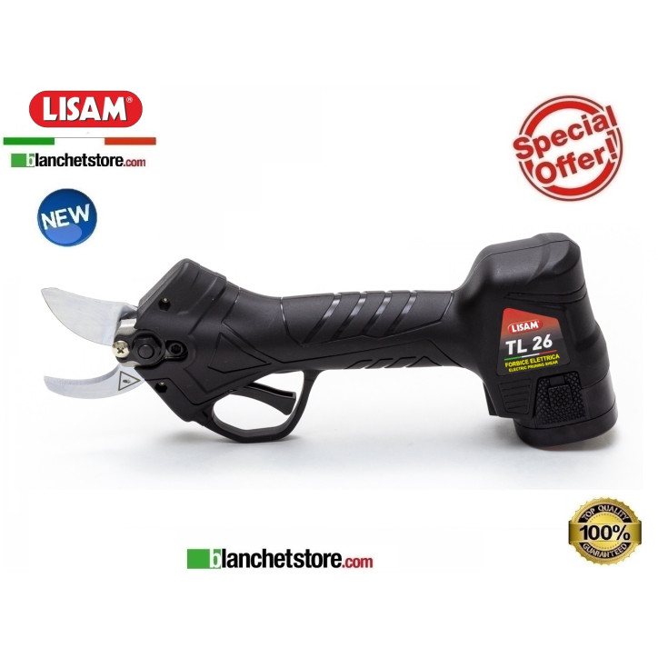 Forbici elettriche a batteria Lisam TL 26 2 batterie 16.8V 2A Forbici elettriche a batteria Lisam TL 26 2 batterie 16.8V 2A