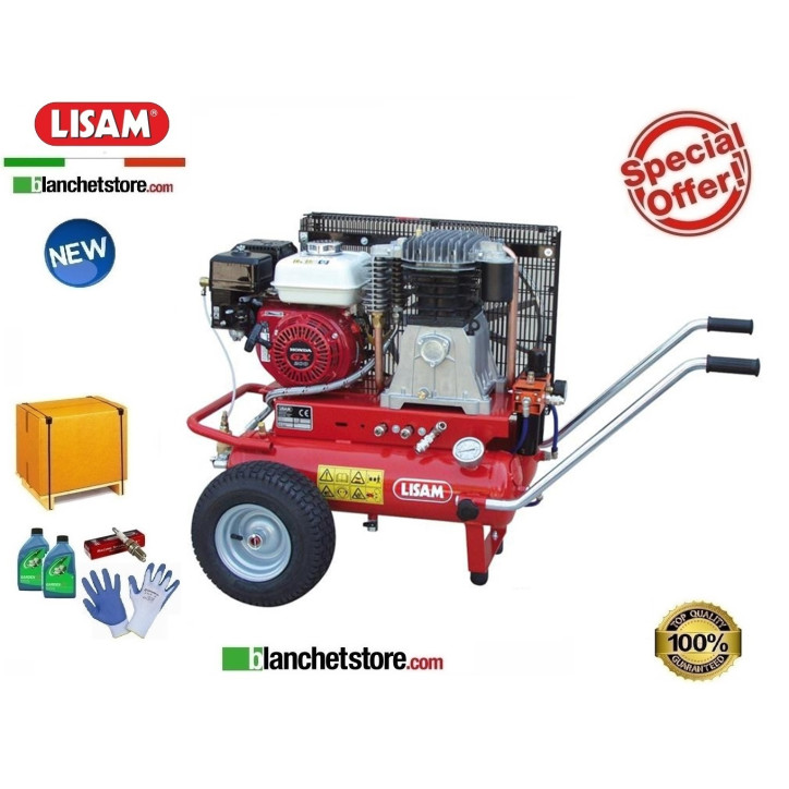 Motocompressore a benzina LISAM LM 600/30 Honda GX200 Motocompressore a benzina LISAM LM 600/30 Honda GX200
