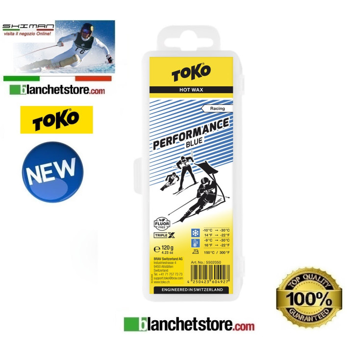 Wax Toko Performance blister 120 gr BLU Wax Toko Performance blister 120 gr BLU
