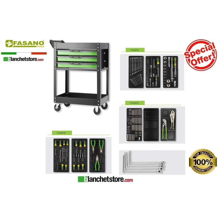 Carrello porta utensili Fasano tools FG 101V/AS123 3 cassetti Carrello porta utensili Fasano tools FG 101V/AS123 3 cassetti