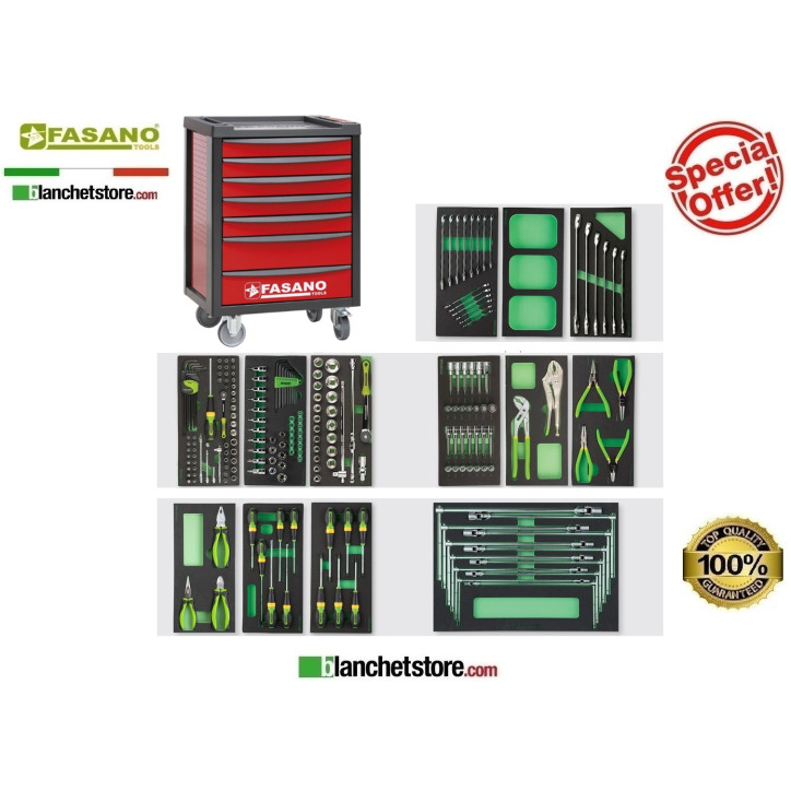 Carrello porta utensili Fasano tools FG 100R/AS214 7 cassetti Carrello porta utensili Fasano tools FG 100R/AS214 7 cassetti