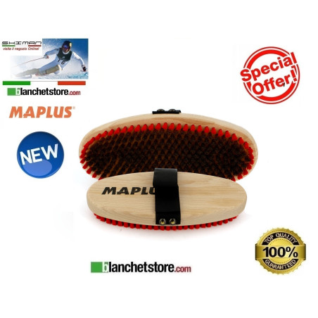 Spazzola ovale Maplus per sci e snow in ottone soft MTO123