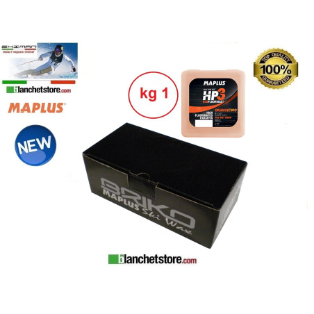 Wax MAPLUS HIGH FLUO HP 3 Box Kg 1 ORANGE-2 NEW MW0927N