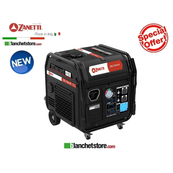 Generatore Leonardo inverter Zanetti ZBG 7500 iSE 220V 7,5kW