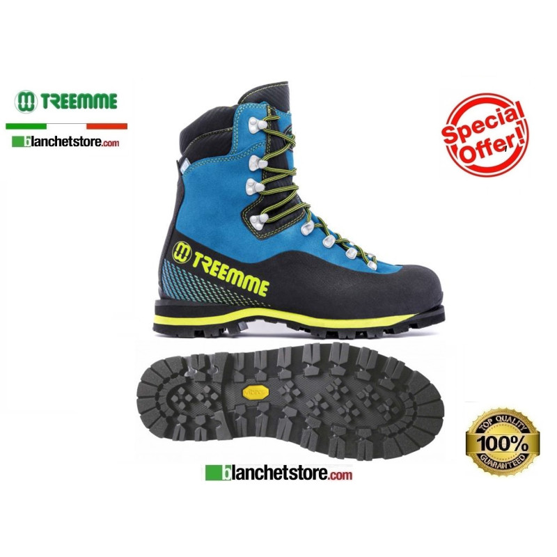 Scarpone treemme trekking 9520 N.37 Pelle Blu acquastop ramponab