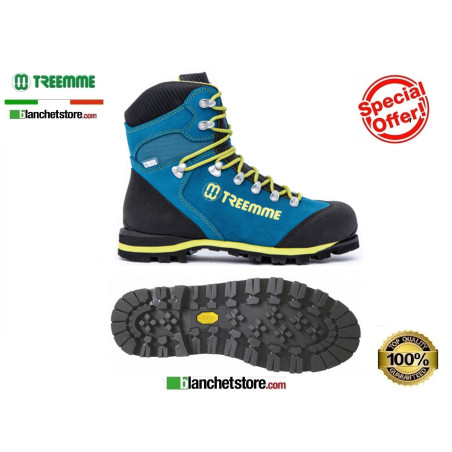 Scarpone treemme trekking 9522 N.44 Pelle Blu acquastop ramponabile