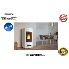 Stufa a pellet Piazzetta P 130 Acciaio piano Maiolica 11Kw