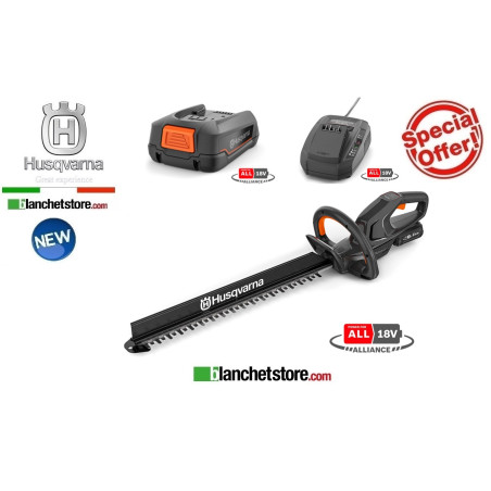 Tagkliasiepi a batteria Husqvarna H50-P4A Kit 2,5AH batteria 18V