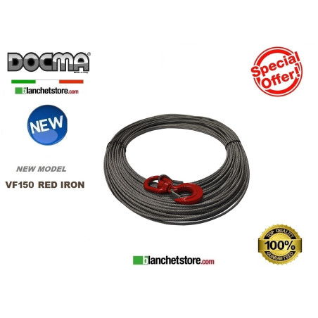 DOCMA STEEL ROPE WITH SWIVEL HOOK FOR VF150 D.5 X 80Mt 310022