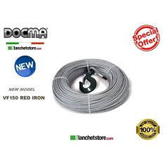 DOCMA STEEL ROPE W/HOOK FOR VF150 D.6 X 60Mt 310025