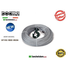 FUNE ACCIAIO DOCMA C/GANCIO PER VF150 D.6 X 60Mt 310025