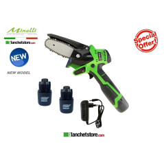 Elagueuse manuel sans fil Minelli ENERQ1 avec 2 batteries Li-Ion 16V 2AH Brushless