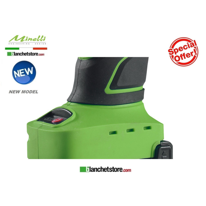 Potatore manuale a batteria Minelli ENERQ2 con 2 batterie Li-Ion 16,8V 2AH Brushless