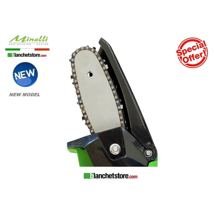 Potatore manuale a batteria Minelli ENERQ1 con 2 batterie Li-Ion 16V 2AH Brushless