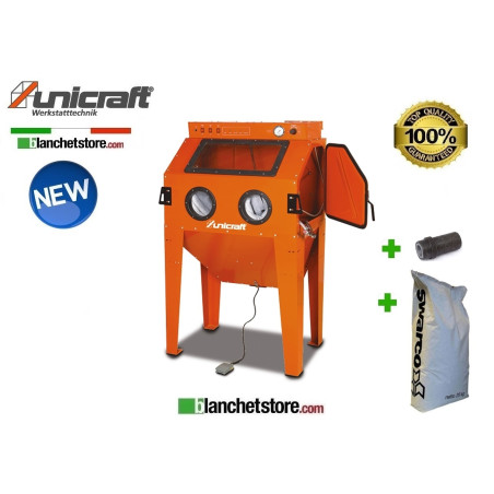 BENCH SANDBLASTER UNICRAFT SSK2.5-60 310 LT 6204003 + 6204132 NOZZLE + Sandbag US25-60