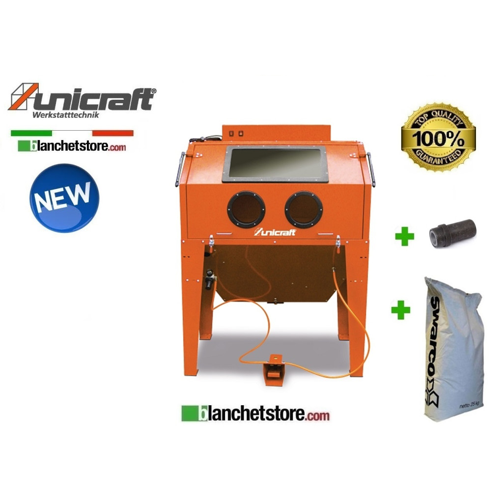 BENCH SANDBLASTING MACHINE UNICRAFT SSK3.1-60 360 LT 6204005 + 6204134 nozzle + Sand bag 25 Kg US25-60 BENCH SANDBLASTING MACHINE UNICRAFT SSK3.1-60 360 LT 6204005 + 6204134 nozzle + Sand bag 25 Kg US25-60