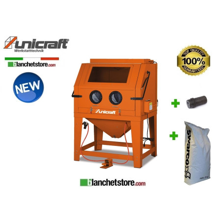 BENCH SANDBLASTING MACHINE UNICRAFT SSK4-60 825 LT 6204004 + 6204134 nozzle + sandbag 25 kg US25-60