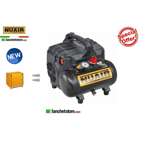 COMPRESSORE SILENZIATO NUAIR SILTEK+ 1HP 6LT 220VOLT SILENZIATO