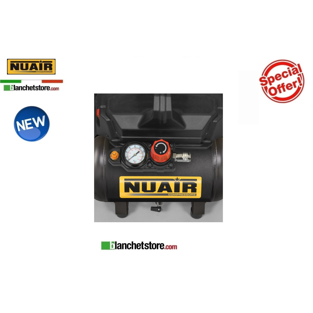 COMPRESSORE SILENZIATO NUAIR SILTEK+ 1HP 6LT 220VOLT SILENZIATO COMPRESSORE SILENZIATO NUAIR SILTEK+ 1HP 6LT 220VOLT SILENZIATO