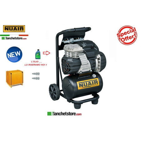 COMPRESSEUR SILENCIEUX NUAIR SIL AIR 244/10 PCM 1.5HP 10LT 220VOLT SILENCIEUX