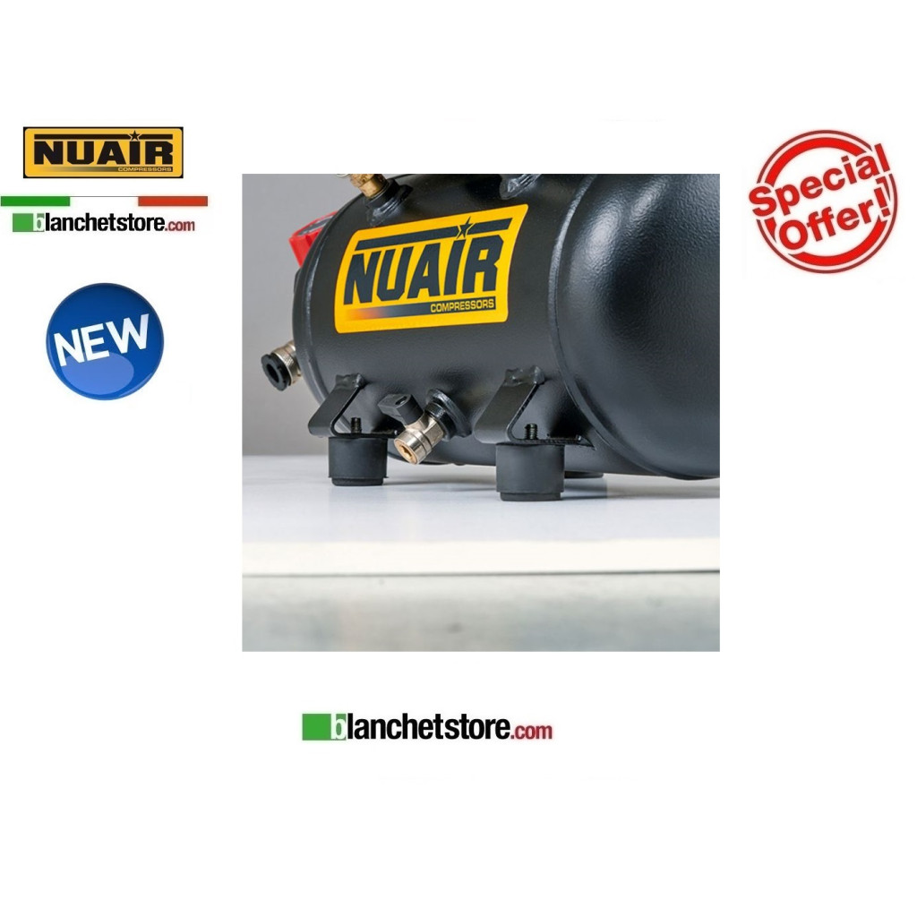 COMPRESSORE ELETTRICO NUAIR FE-227/8/6E 2HP 6lt 220VOLT LUBRIFICATO A OLIO COMPRESSORE ELETTRICO NUAIR FE-227/8/6E 2HP 6lt 220VOLT LUBRIFICATO A OLIO