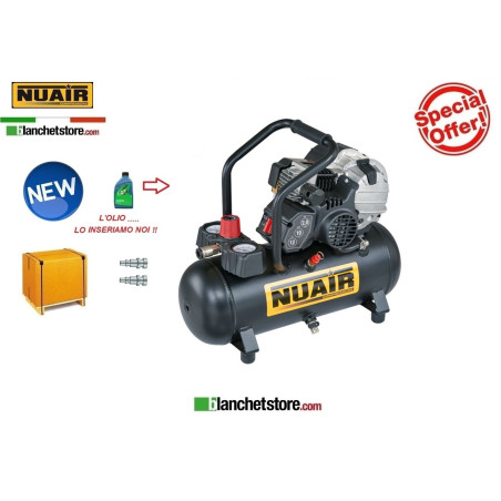 COMPRESSORE ELETTRICO NUAIR FE-227/10/12 2HP 12lt 220VOLT LUBRIFICATO A OLIO