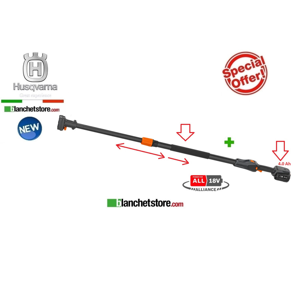 Extension cord for Husqvarna Aspire PE5-P4A cordless pruner with 1 battery 18Volt 4.0A Extension cord for Husqvarna Aspire PE5-P4A cordless pruner with 1 battery 18Volt 4.0A