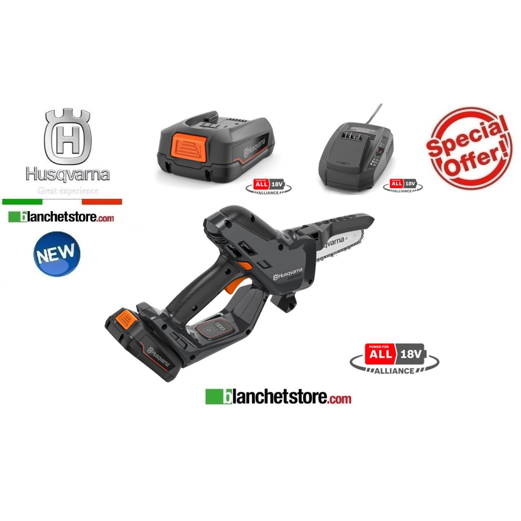 Husqvarna Aspire P5-P4A cordless pruner with 18Volt 2.5A battery Husqvarna Aspire P5-P4A cordless pruner with 18Volt 2.5A battery